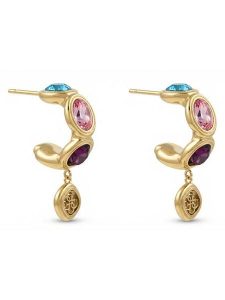 Guess Kolczyki JUBE05 571JW Złoty. Żółte kolczyki Guess, ze stali. Za 279,99 zł.