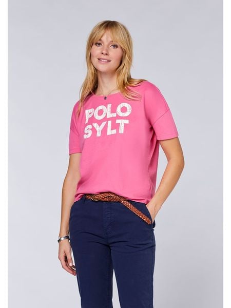 Polo Sylt Koszulka w kolorze różowym rozmiar: L. Różowe bluzki Polo Sylt, l, bez wzorów, z bawełny, bez kołnierzyka, bez ramiączek. Za 52,79 zł.