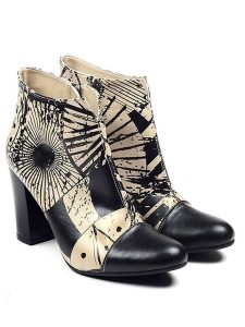 Goby Botki w kolorze beżowo-czarnym rozmiar: 36. Brązowe botki Goby, bez wzorów, bez obcasa, bez zapięcia. Za 282,99 zł.