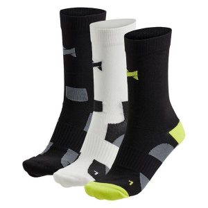 Wysokie skarpetki rowerowe - Uniseks - 6 szt. - Czarne. Czarne skarpetki XTREME, bez wzorów, z elastanu. Za 185,79 zł.