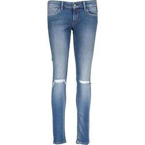 Dżinsy "Luz" - Skinny fit - w kolorze błękitnym. Niebieskie jeansy marki Replay, z aplikacjami. W wyprzedaży za 217,95 zł.