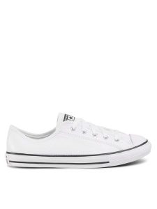 Converse Trampki Ctas Dainty Ox 564984C Biały. Białe trampki Converse, bez wzorów, ze skóry, bez zapięcia. Za 299,99 zł.