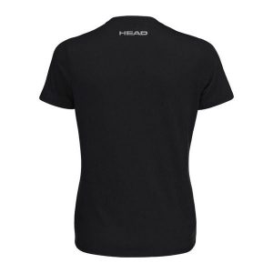 Koszulka z krótkim rękawem damska CLUB BASIC. Czarne bluzki Head, xl, bez wzorów, z bawełny, sportowe, bez kołnierzyka, bez ramiączek. W wyprzedaży za 59,50 zł.