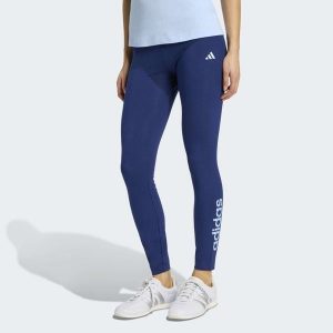 Legginsy fitness damskie ADIDAS. Niebieskie legginsy ADIDAS, bez wzorów, z materiału. Za 129,99 zł.