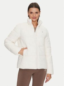 Guess Kurtka puchowa New Claudia V4YL03 WFUD0 Biały Regular Fit. Białe kurtki Guess, l, z aplikacjami, z puchu, bez kaptura. Za 539,99 zł.