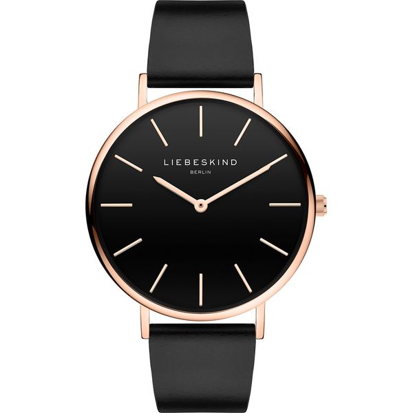 Liebeskind Zegarek kwarcowy w kolorze różowozłoto-czarnym rozmiar: onesize. Czarne, analogowe zegarki Liebeskind. Za 370,71 zł.