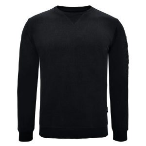 Bluza z bawełny Guros Play. Czarne bluzy ELPLAYER, bez wzorów, z bawełny, bez kaptura. W wyprzedaży za 91,00 zł.