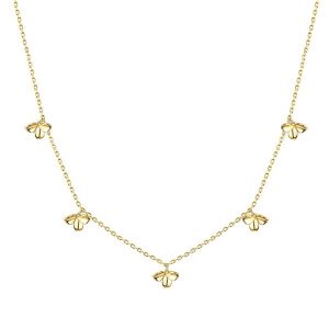 Glanzstücke München Naszyjnik srebrny Kwiat srebro wysokiej próby żółte złoto Naszyjniki 1 ct Damski. Szare naszyjniki Glanzstücke München, srebrne. Za 239,99 zł.