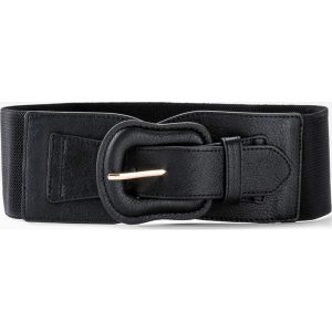 Pasek ze stretchem. Czarne paski bonprix, bez wzorów, z materiału, eleganckie. Za 67,99 zł.
