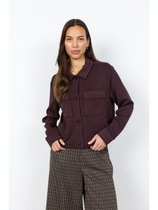 Soyaconcept Kurtka koszulowa "Banu" w kolorze ciemnobrązowym rozmiar: XL. Brązowe kurtki Soyaconcept, xl, bez wzorów, bez kaptura. Za 219,95 zł.