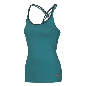 Damski tank top Ocun Corona. Niebieskie topy Ocun, xl, bez wzorów, sportowe, bez kołnierzyka, bez ramiączek. Za 148,50 zł.