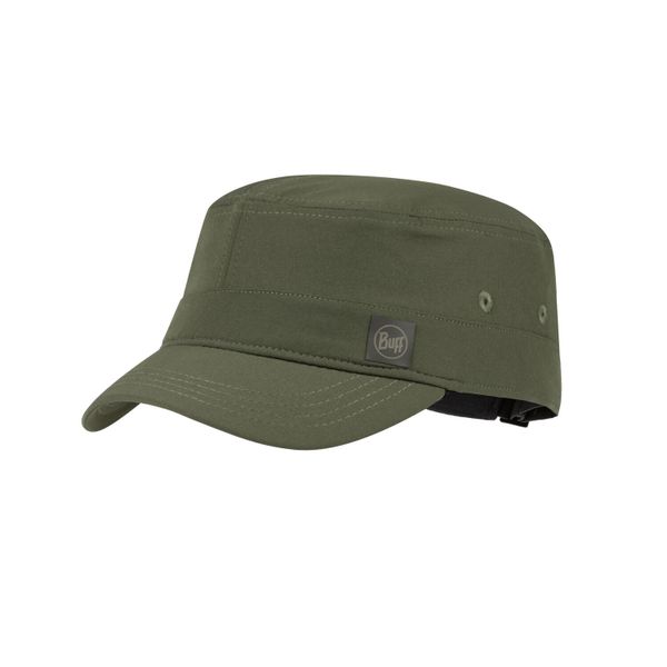 Czapka z daszkiem Buff Military Cap - solid khaki. Zielone czapki Buff, bez wzorów, z elastanu, militarne. Za 126,49 zł.