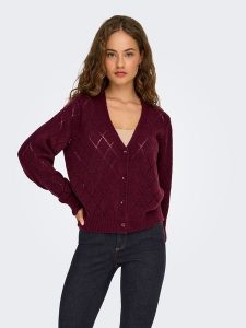 JDY Kardigan w kolorze czerwonym rozmiar: XL. Czerwone swetry oversize JDY, xl, bez wzorów, bez ramiączek. Za 121,45 zł.