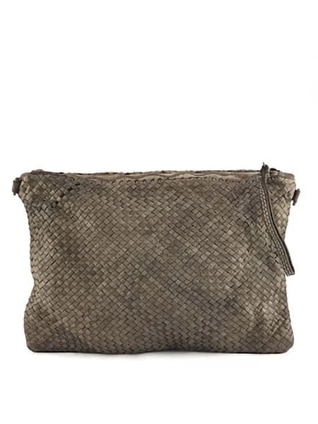 Amara Skórzana kopertówka "Violet" w kolorze szarobrązowym - 35 x 25 x 2 cm rozmiar: onesize. Brązowe torebki wieczorowe Amara, bez wzorów, z materiału, przez ramię, bez dodatków. Za 296,56 zł.