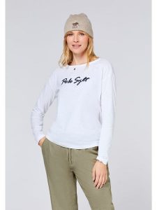 Polo Sylt Koszulka w kolorze białym rozmiar: M. Białe bluzki Polo Sylt, m, bez wzorów, z bawełny, bez kołnierzyka, bez ramiączek. Za 87,81 zł.