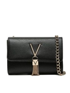 Valentino Torebka Divina VBS1R403G Czarny. Czarne torebki klasyczne Valentino, bez wzorów, ze skóry, bez dodatków. Za 229,99 zł.