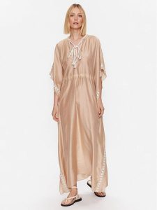 TWINSET Sukienka letnia 231LM2FAA Kolorowy Relaxed Fit. Sukienki Twinset, na lato, s, bez wzorów, z syntetyku, bez kołnierzyka, bez ramiączek. Za 699,99 zł.