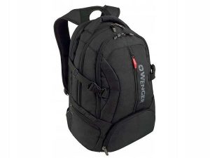 Plecak miejski z kieszenią na laptop Transit 16" 27l. Czarne plecaki Wenger. Za 396,99 zł.