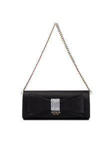 Guess Torebka Elsie Mini HWSS96 50710 Czarny. Czarne torebki klasyczne Guess, z aplikacjami, z materiału, bez dodatków. Za 679,99 zł.