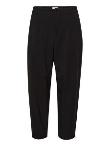 Kaffe Spodnie w kolorze czarnym rozmiar: 40. Czarne spodnie z wysokim stanem Kaffe, bez wzorów, z materiału, z podwyższonym stanem. Za 183,59 zł.