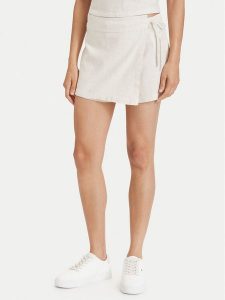 Tommy Jeans Spódnico-szorty DW0DW22267 Beżowy jasny Regular Fit. Brązowe szorty Tommy Jeans, bez wzorów, z jeansu. Za 369,99 zł.