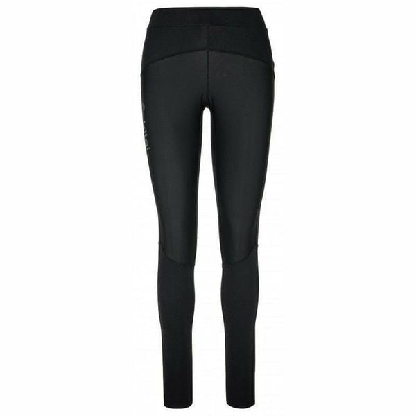 Damskie legginsy do biegania Kilpi KARANG-W. Czarne legginsy Kilpi, bez wzorów, z gumy, z podwyższonym stanem, długie. Za 157,50 zł.