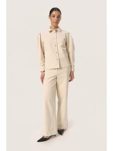 Soaked in Luxury Koszula w kolorze beżowym rozmiar: M. Brązowe koszule Soaked in Luxury, m, bez wzorów, bez kołnierzyka, bez ramiączek. Za 196,24 zł.