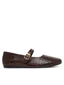 Clarks Baleriny Livia Jane 26327192 Brązowy. Brązowe balerinki Clarks, bez wzorów, ze skóry, bez obcasa, bez zapięcia. Za 349,99 zł.