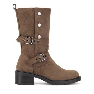 Kozaki Jenny Fairy. Czarne kozaki Jenny Fairy, bez wzorów, bez obcasa, na płaskiej podeszwie, bez zapięcia. Za 183,99 zł.