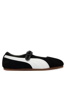 Puma Baleriny Puma Tacklette Wns 408550 01 Czarny. Czarne balerinki Puma, bez wzorów, ze skóry, bez obcasa, bez zapięcia. Za 329,99 zł.