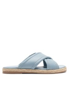 Lasocki Espadryle CARPI EST-DOBRAWA-05 Niebieski. Niebieskie espadryle Lasocki, bez wzorów, ze skóry, bez obcasa. Za 89,99 zł.