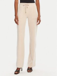 Juicy Couture Spodnie dresowe Del Ray JCAP180G Beżowy Regular Fit. Brązowe spodnie dresowe Juicy Couture, l, bez wzorów, z dresówki. Za 309,99 zł.
