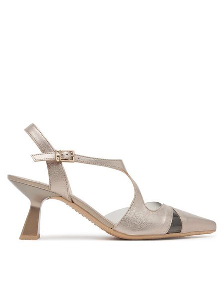 Hispanitas Czółenka Nova HV253912 Złoty. Żółte czółenka Hispanitas, bez wzorów, ze skóry, bez obcasa, bez zapięcia. Za 369,99 zł.