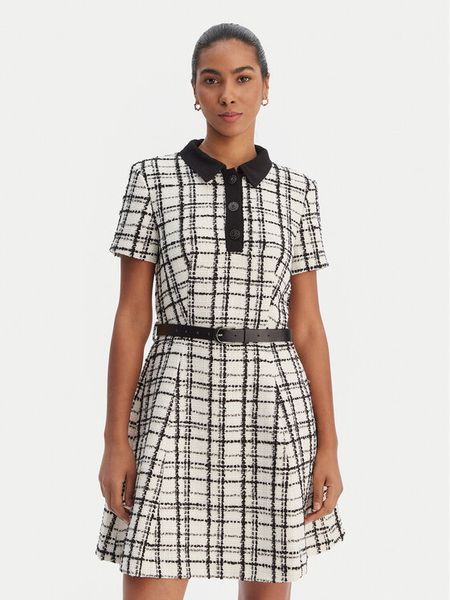 Morgan Sukienka dzianinowa 261-RNOLIA Écru Slim Fit. Kombinezony Morgan, bez wzorów, z dzianiny, bez kołnierzyka, bez ramiączek. Za 429,99 zł.