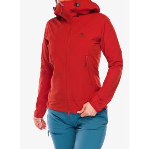 Kurtka softshell damska Mountain Equipment Frontier Hooded Jacket. Czerwone kurtki MOUNTAIN EQUIPMENT, na zimę, bez wzorów, z softshellu, bez kaptura. Za 581,99 zł.