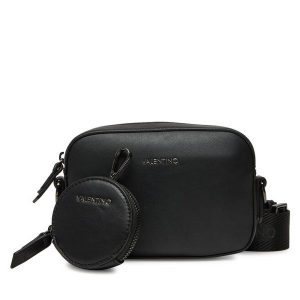 Torebka Valentino. Czarne listonoszki Valentino, bez wzorów, bez dodatków. Za 379,99 zł.