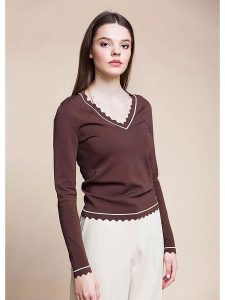 4funkyflavours Koszulka "Judge Not" w kolorze brązowym rozmiar: S. Brązowe bluzki 4funkyflavours, s, bez wzorów, prążkowane, bez kołnierzyka, bez ramiączek. Za 132,05 zł.