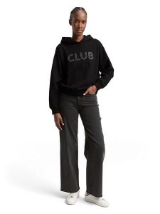 Tom Tailor Bluza w kolorze czarnym rozmiar: S. Czarne bluzy Tom Tailor, s, bez wzorów, z kapturem. Za 74,46 zł.