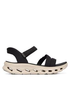 Skechers Sandały Go Walk Glide-Step 2.0 Sandal 141269/BKW Czarny. Czarne sandały Skechers, bez wzorów, z materiału, bez obcasa, na płaskiej podeszwie, bez zapięcia. Za 379,99 zł.