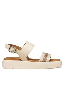 Geox Sandały D Camalei D650ND 05411 C1122 Écru. Sandały Geox, bez wzorów, ze skóry, bez obcasa, na płaskiej podeszwie, bez zapięcia. Za 399,99 zł.