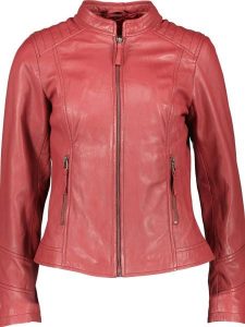 7eleven Skórzana kurtka "Soni" w kolorze czerwonym rozmiar: 46. Czerwone kurtki 7eleven, bez wzorów, z materiału, bez kaptura. Za 460,12 zł.