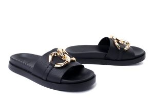 RIEKER Revolution W1452-00 black, klapki damskie. Czarne klapki Rieker, bez wzorów, bez obcasa. Za 255,92 zł.