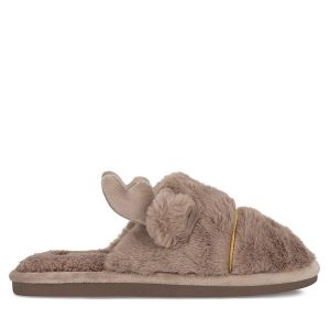 Kapcie Home & Relax. Brązowe kapcie Home & Relax, bez wzorów. Za 69,99 zł.