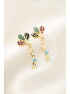 Lodie Silver Kolczyki-wkrętki z kamieniami ozdobnymi rozmiar: onesize. Szare kolczyki Lodie Silver, metalowe. Za 41,45 zł.