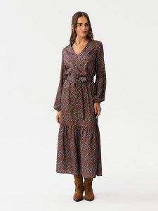 Stylove Sukienka ze wzorem rozmiar: S. Sukienki Stylove, na co dzień, s, bez wzorów, z tkaniny, bez kołnierzyka, bez ramiączek, maxi, proste. Za 171,28 zł.