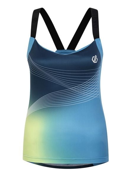 Dare 2b Top kolarski "AEP Stimulus" w kolorze niebiesko-żółtym rozmiar: 46. Niebieskie topy Dare 2b, bez wzorów, z materiału, bez kołnierzyka, bez ramiączek. Za 100,45 zł.