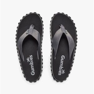 Japonki GUMBIES DUCKBILL FLIP FLOPS. Czarne klapki Gumbies, bez wzorów, bez obcasa. Za 79,99 zł.