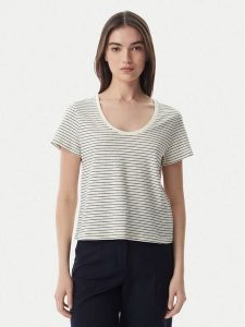 Tommy Hilfiger T-Shirt WW0WW48705 Biały Regular Fit. Białe t-shirty TOMMY HILFIGER, s, bez wzorów, z bawełny, bez kołnierzyka, bez ramiączek. Za 249,99 zł.