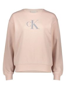 Calvin Klein Bluza w kolorze beżowym rozmiar: S. Brązowe bluzy Calvin Klein, s, bez wzorów, z bawełny, bez kaptura. Za 217,99 zł.
