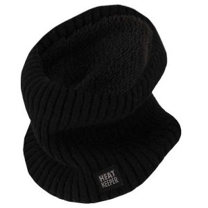 Komin termiczny - damski - Czarny - Onesize. Czarne szaliki HEAT KEEPER, bez wzorów, z dzianiny. Za 121,30 zł.